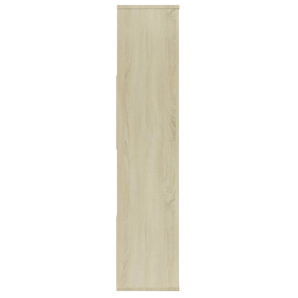 Room Divider/Book Cabinet Sonoma Oak 110x24x110 cm Chipboard