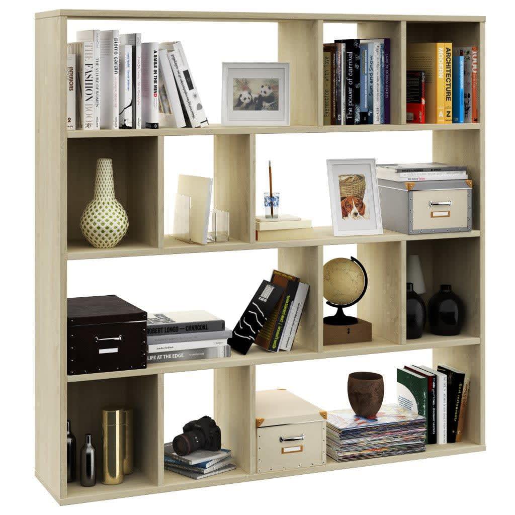 Room Divider/Book Cabinet Sonoma Oak 110x24x110 cm Chipboard