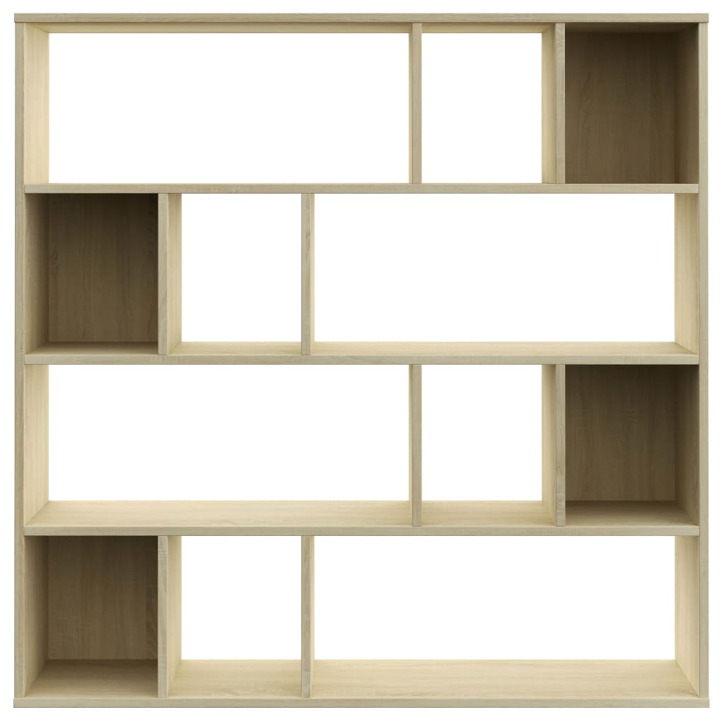 Room Divider/Book Cabinet Sonoma Oak 110x24x110 cm Chipboard