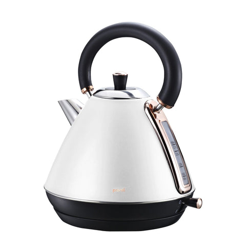 Rose Trim Collection Toaster & Kettle Bundle - White