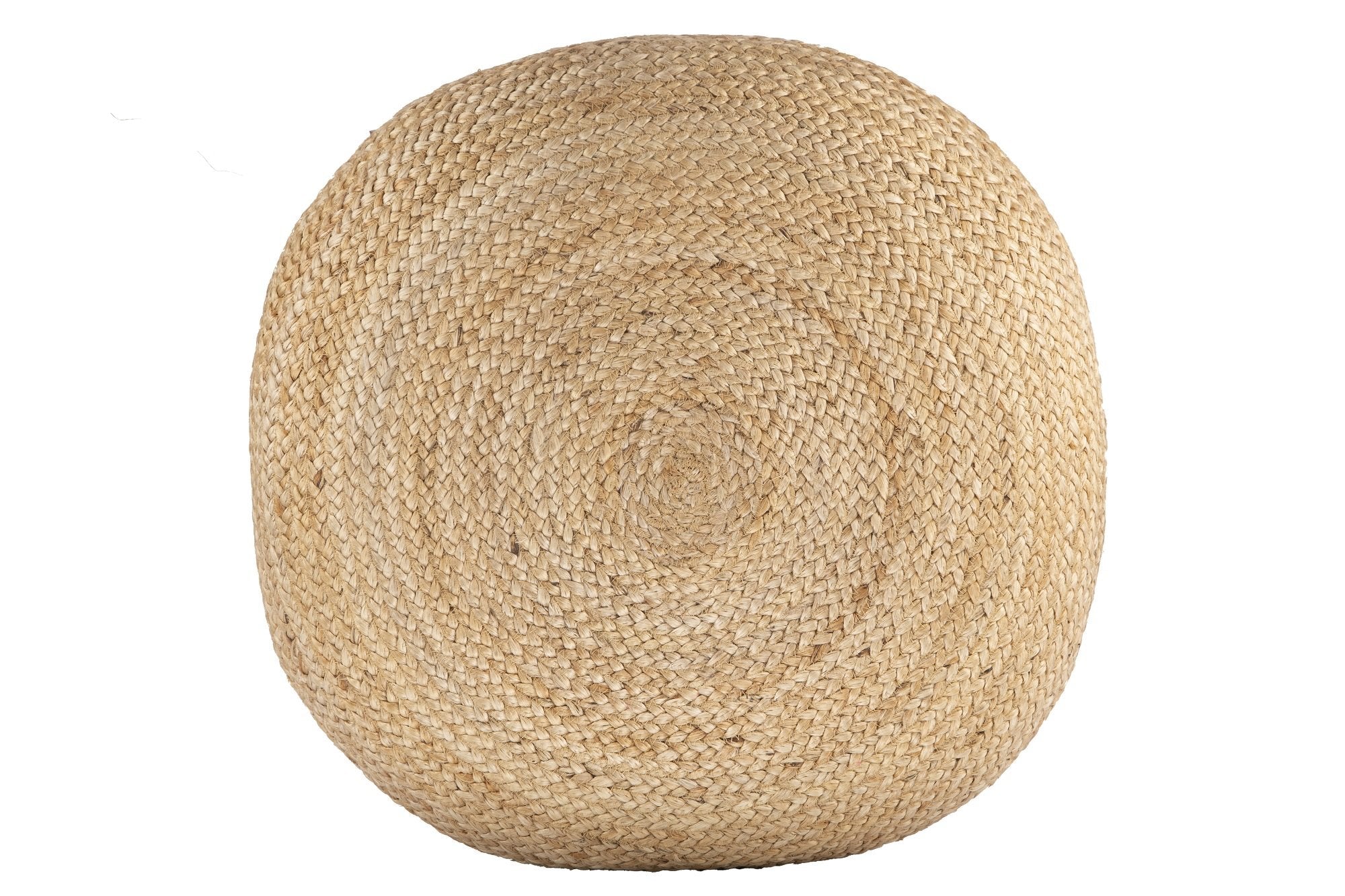 Round Jute Pouf NATURAL 26x7