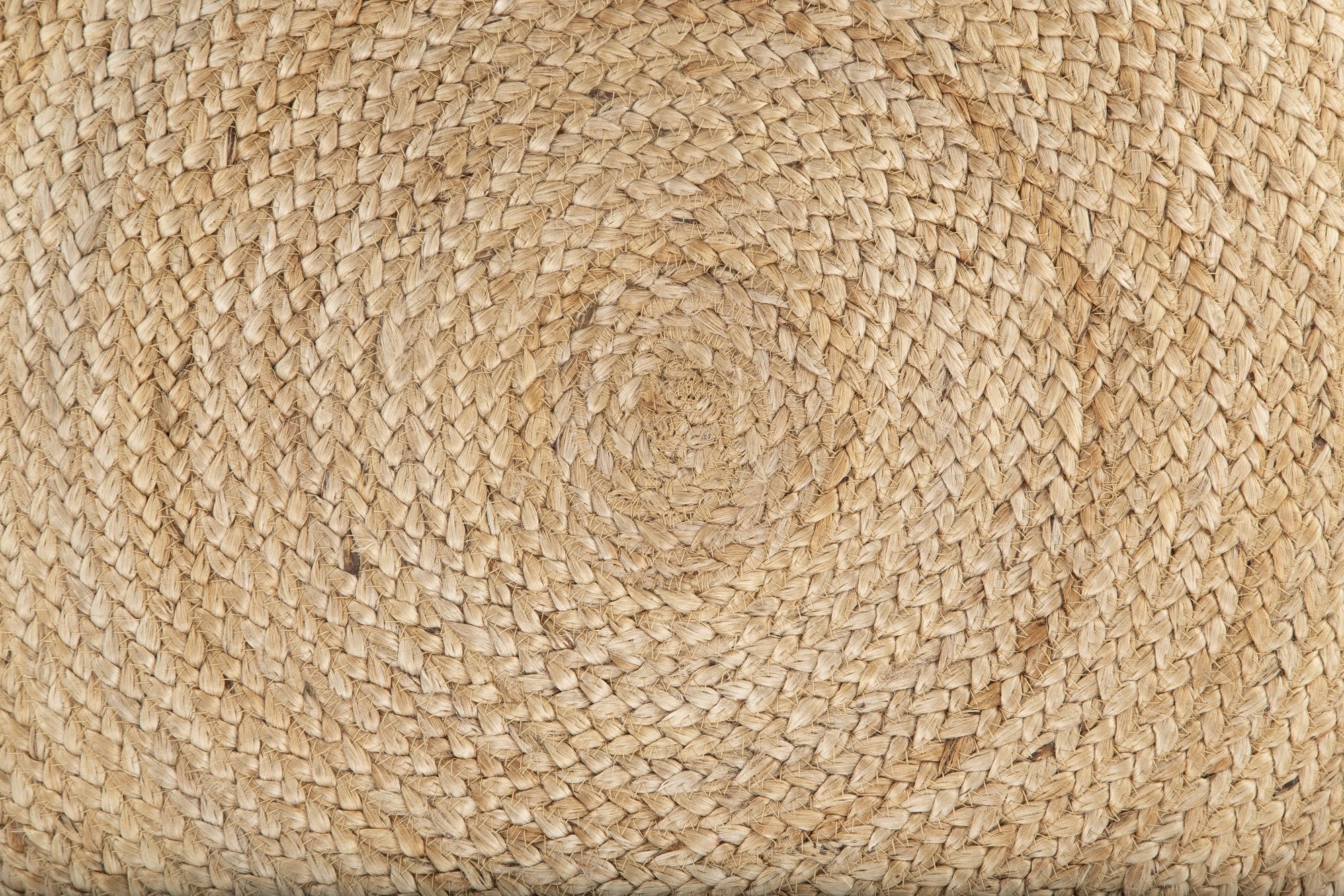 Round Jute Pouf NATURAL 26x7