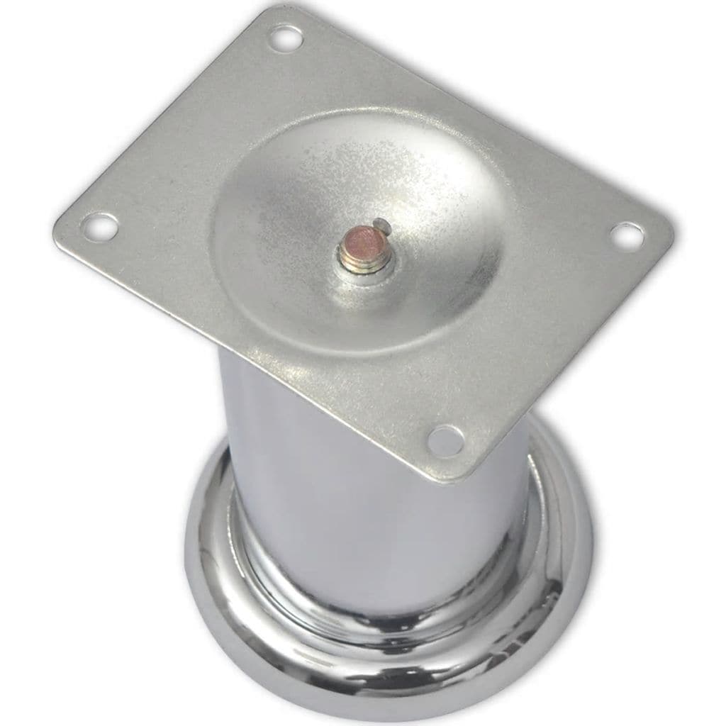 vidaxl20- Round Sofa Legs 4 pcs Chrome 60 mm