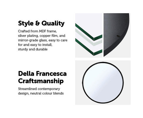 Round Wall Mirror Bathroom Makeup Mirror-80cm/90cm