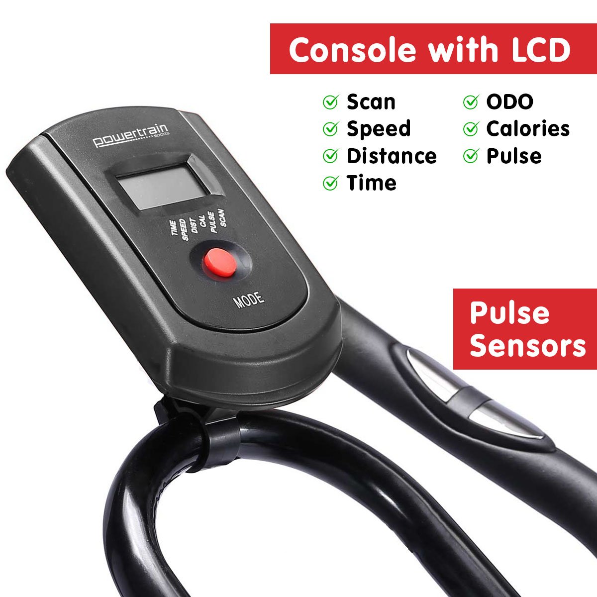 cardio RX-600 Exercise Spin Bike Cardio Cycle - Red