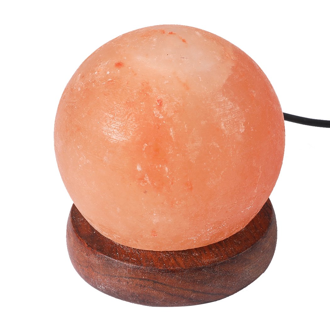 lighting Salt Lamp Globe Usb Natural Crystal Rock