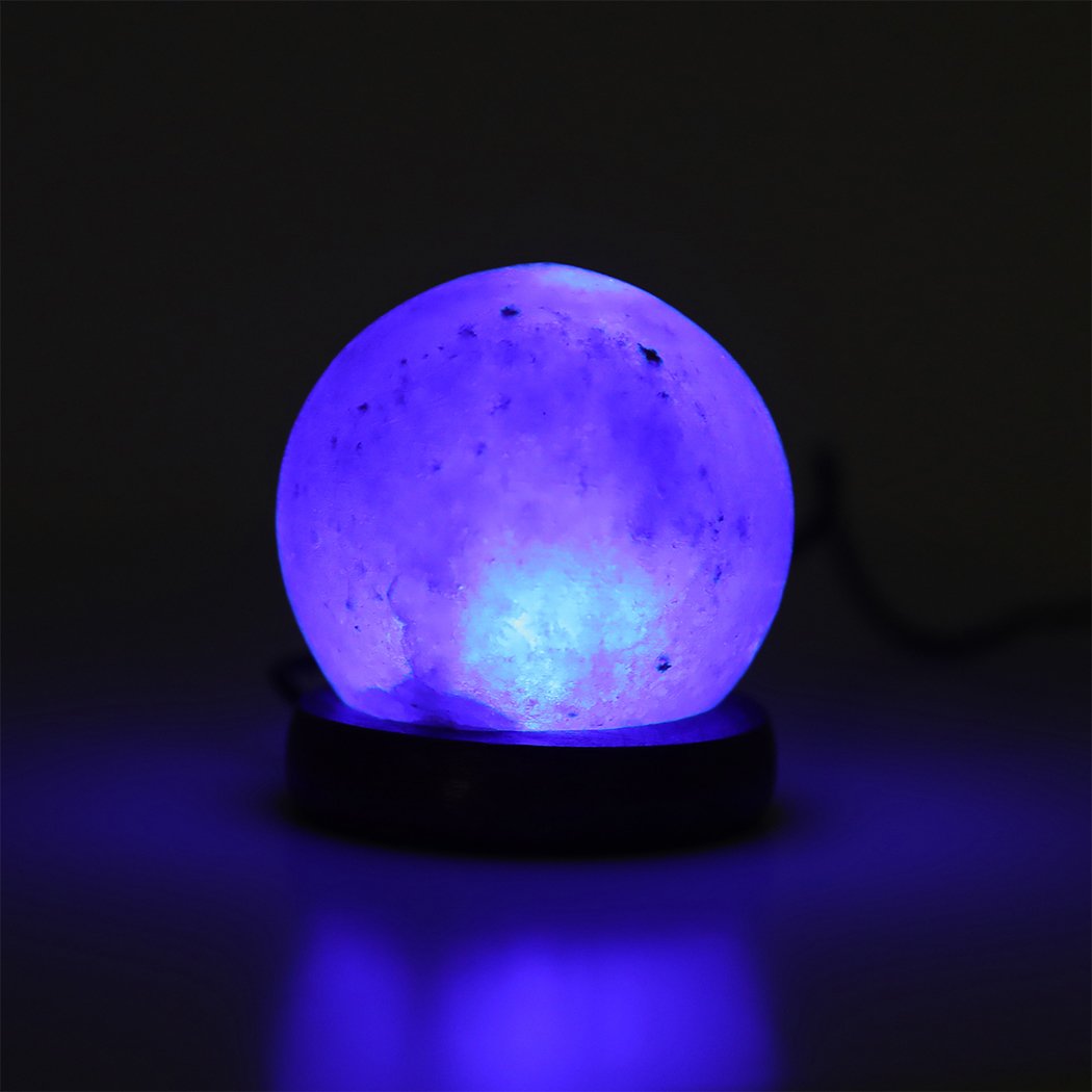 lighting Salt Lamp Globe Usb Natural Crystal Rock