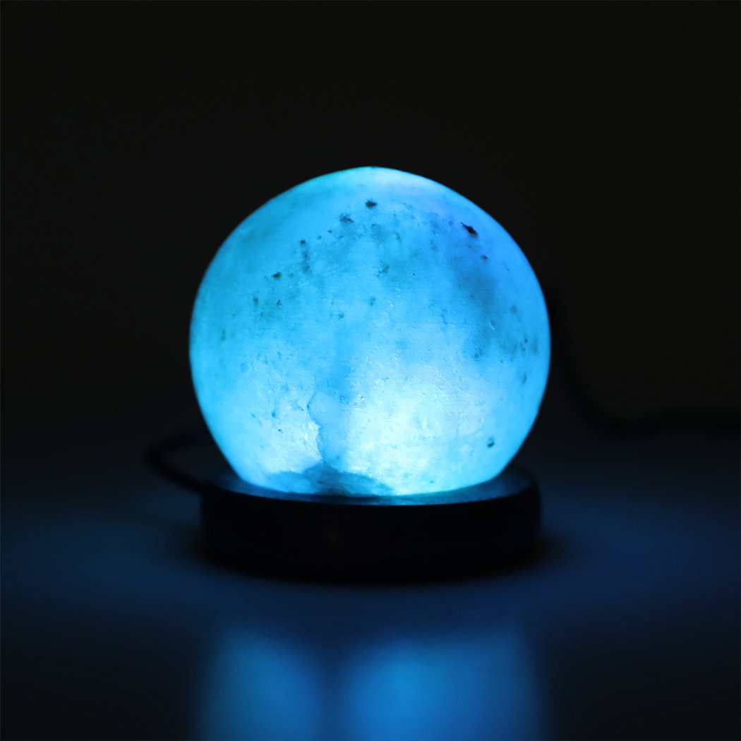 lighting Salt Lamp Globe Usb Natural Crystal Rock