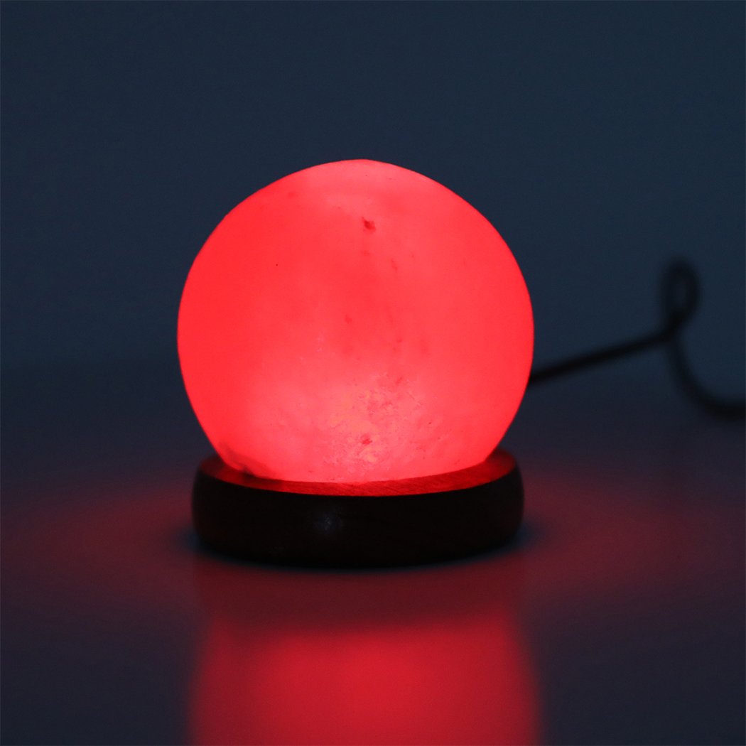 lighting Salt Lamp Globe Usb Natural Crystal Rock