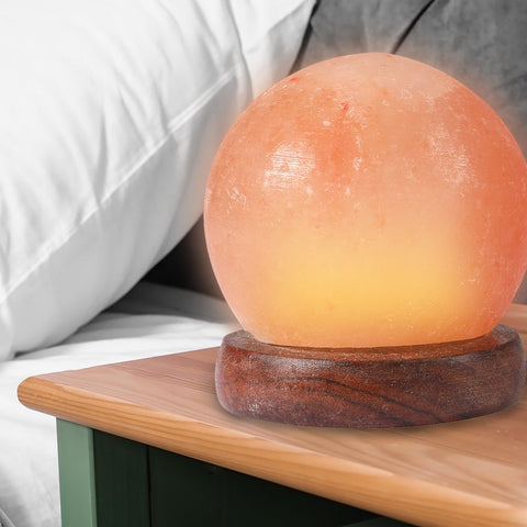 lighting Salt Lamp Globe Usb Natural Crystal Rock