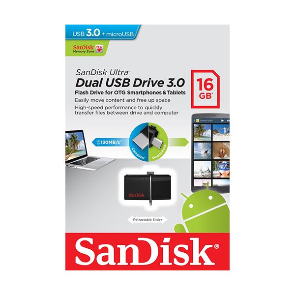 Back Up & Storage Sandisk Sddd2-016G Otg-16G Ultra Dual Usb 3.0 Pen Drive
