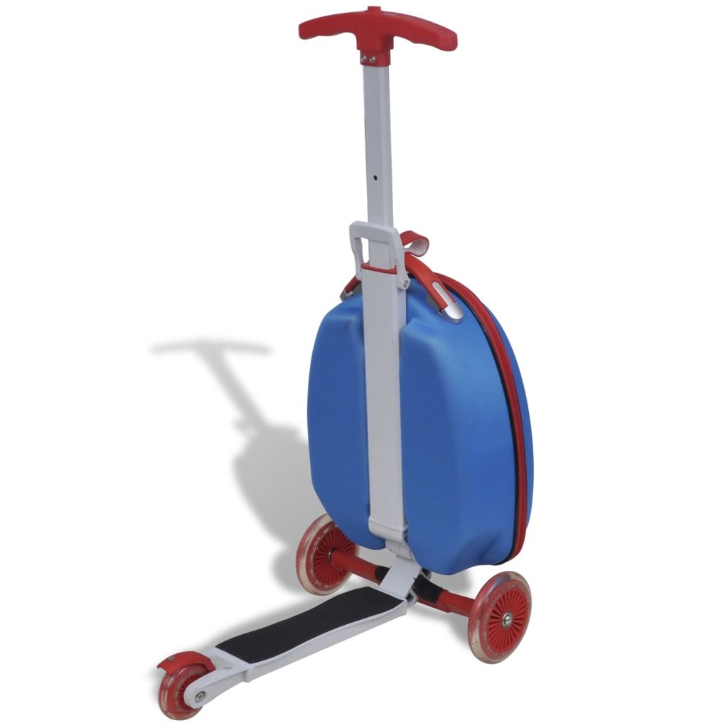 Scooter with Trolley Case for Children Blue