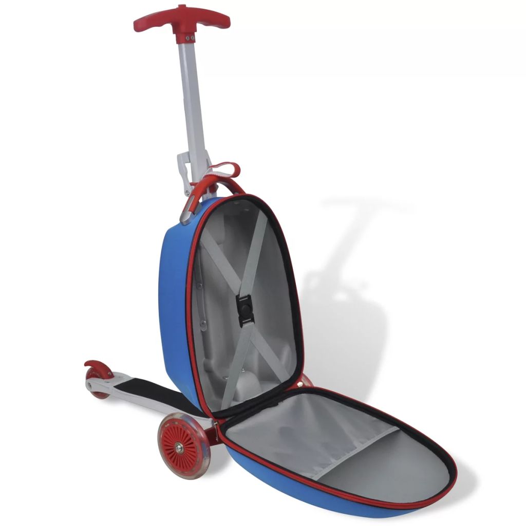 Scooter with Trolley Case for Children Blue