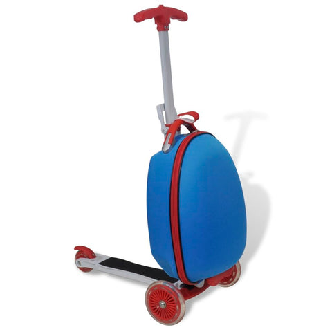 Scooter with Trolley Case for Children Blue