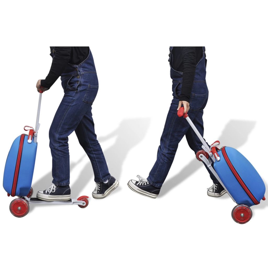 Scooter with Trolley Case for Children Blue