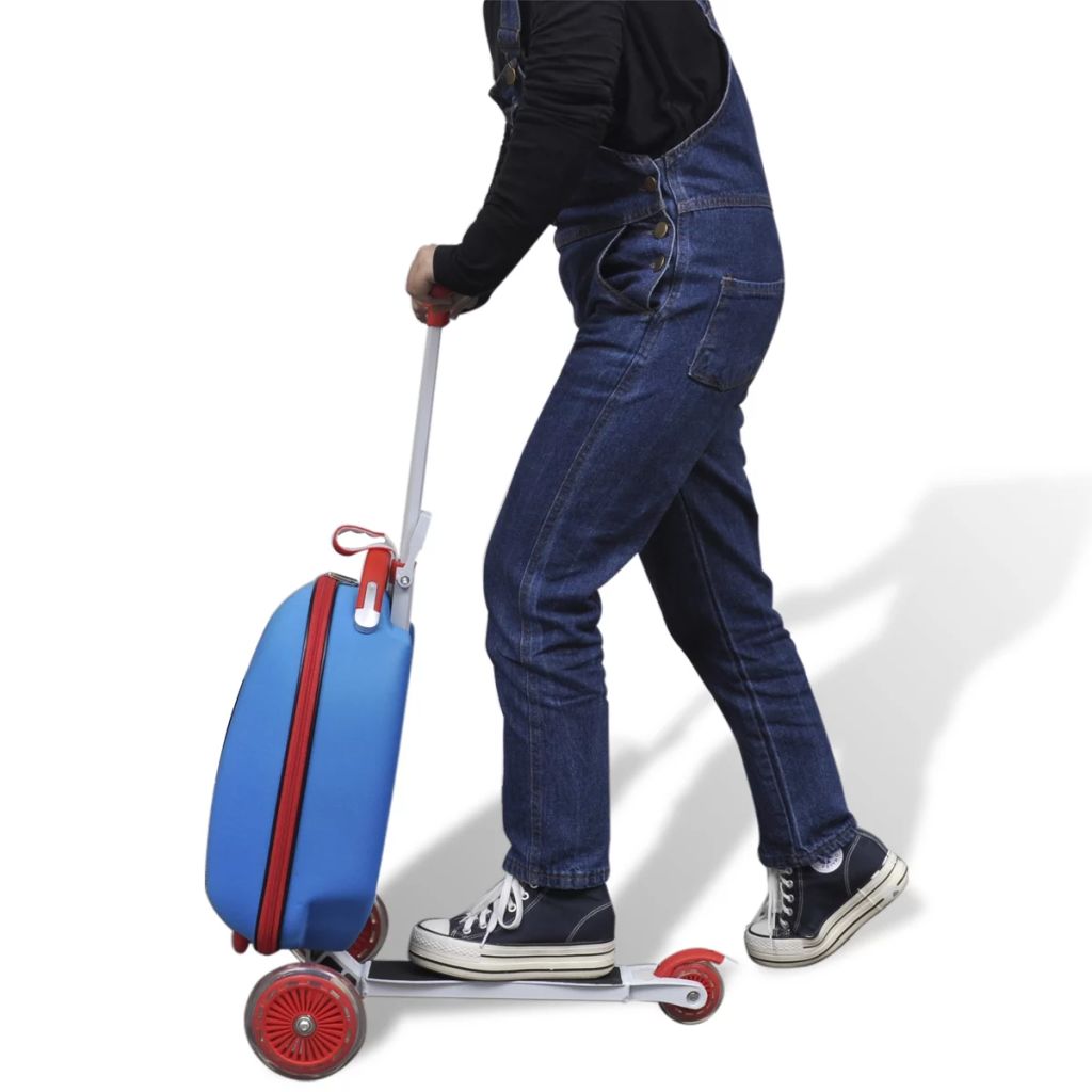 Scooter with Trolley Case for Children Blue