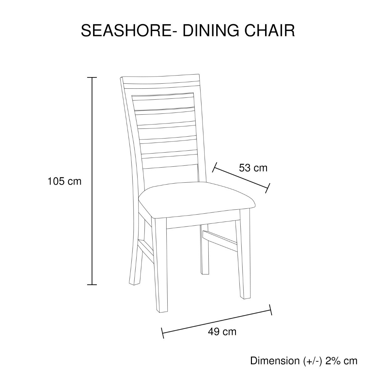 Bar Stools & Chairs Seashore Dining Chair Fabric Seat