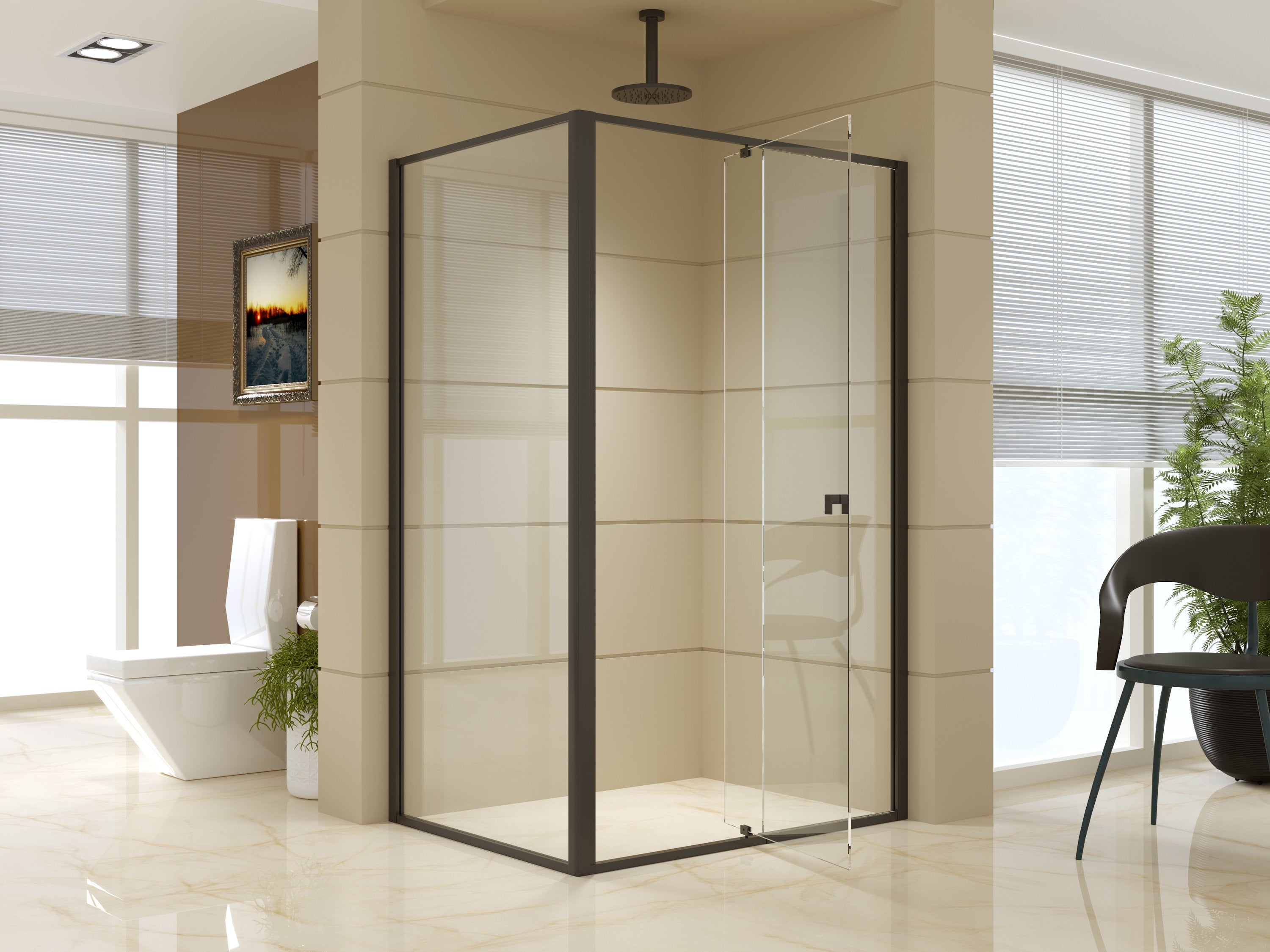 DIY Semi Frameless Shower Screen (114~122)x 195cm & (89~92)x 195cm Side AS/NZS Glass