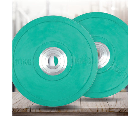 Set of 2 x 10KG Rubber Bumper Weight Plate