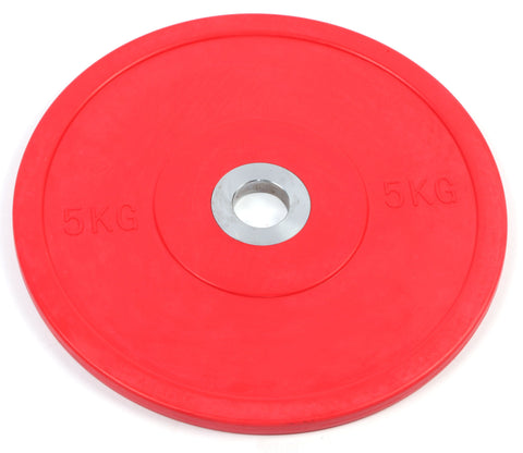 Set Of 2 X 5KG Rubber Bumper Weight Plate