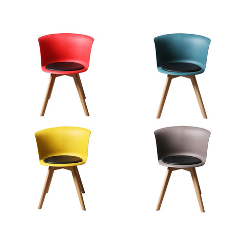 Set of 4 PU Leather Office Chair