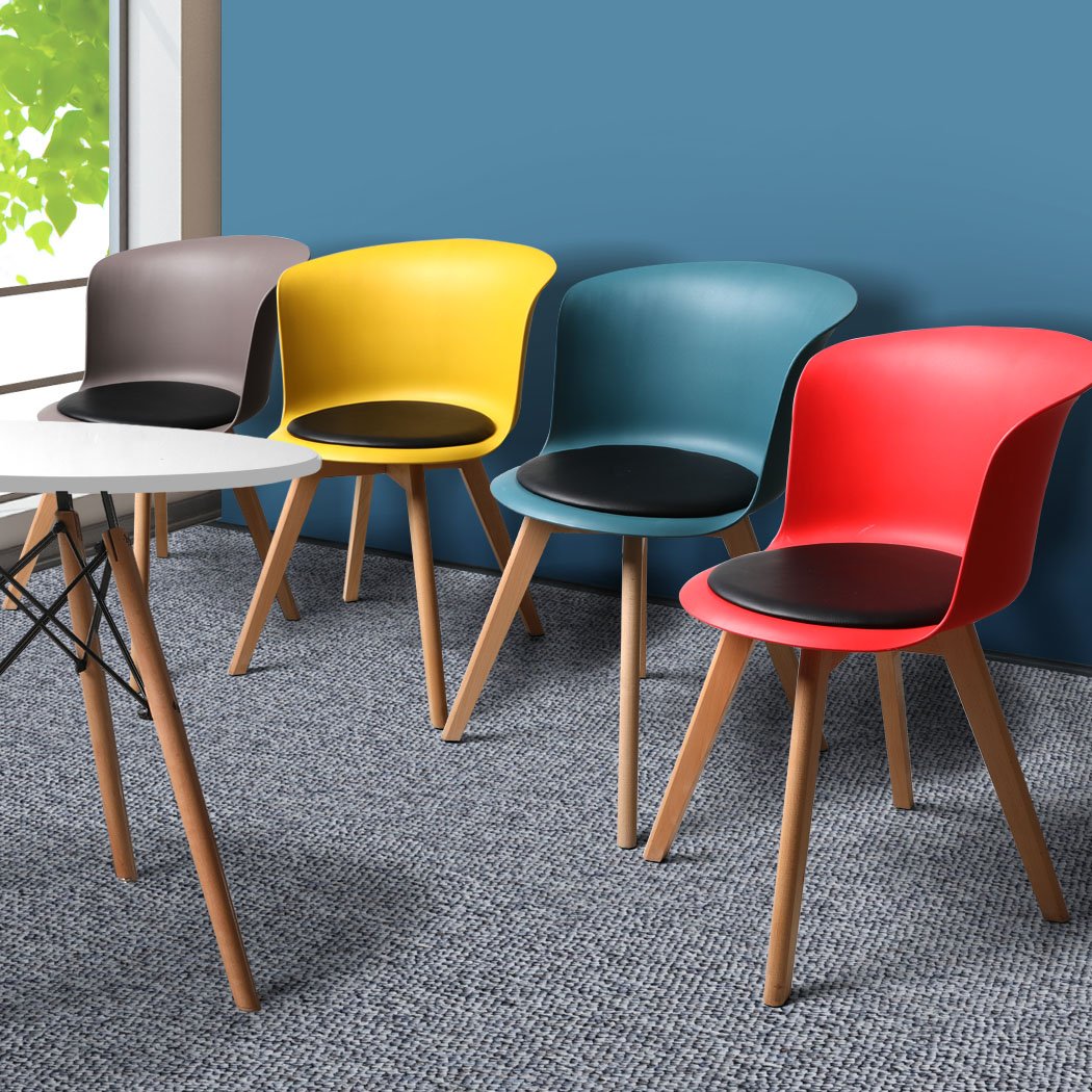 office & study Set of 4 PU Leather Office Chair