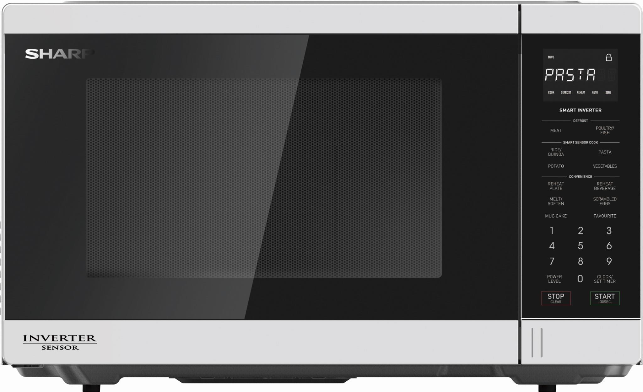 Sharp 1200w inverter microwave (white) Simple deals