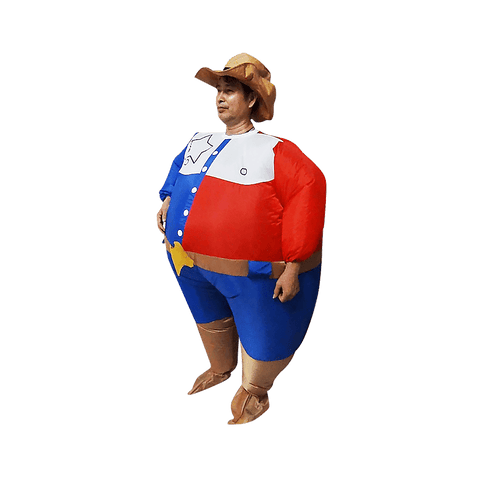 SHERIFF Fancy Dress Inflatable Suit -Fan Operated Costume