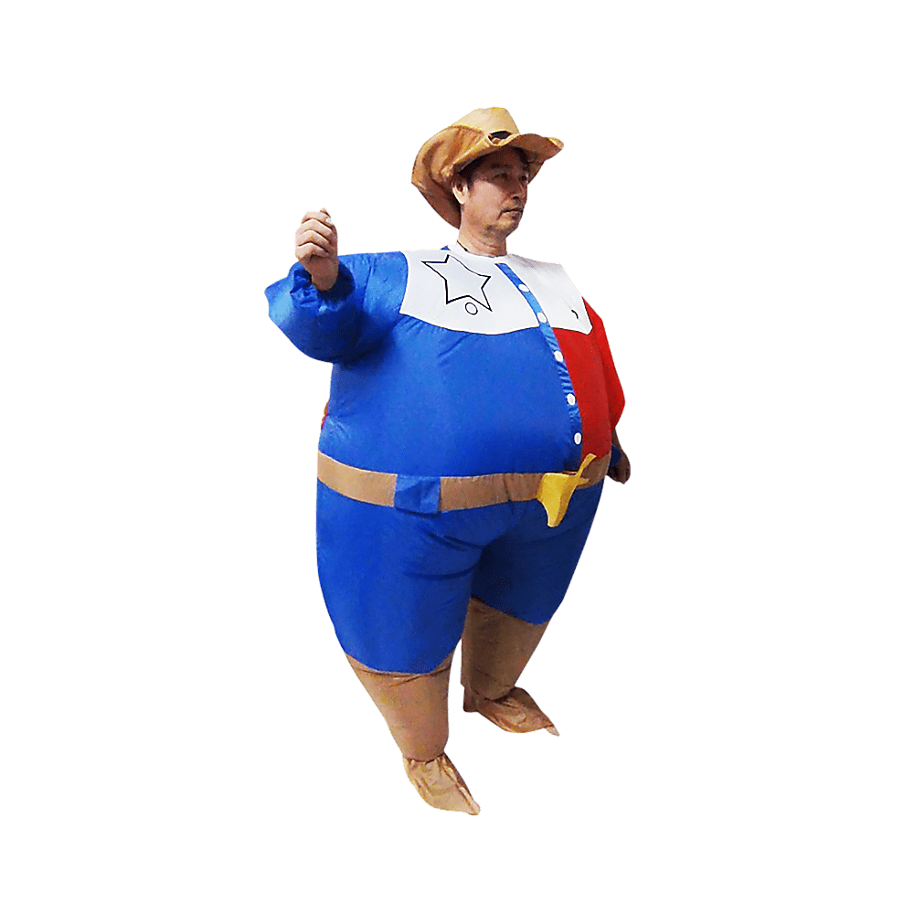 SHERIFF Fancy Dress Inflatable Suit -Fan Operated Costume