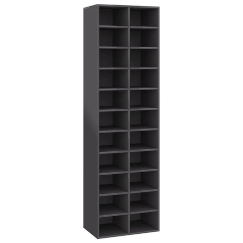 Shoe Cabinet High Gloss Grey  Chipboard