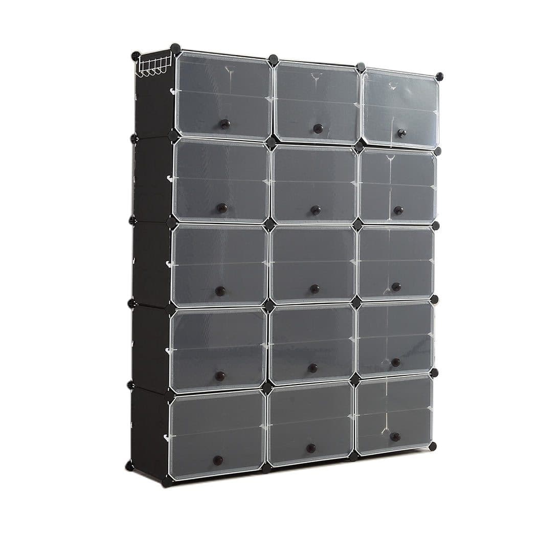 bedroom Shoe Cube Cabinet Organiser Shelf Stackable 10 Tier 3 Column