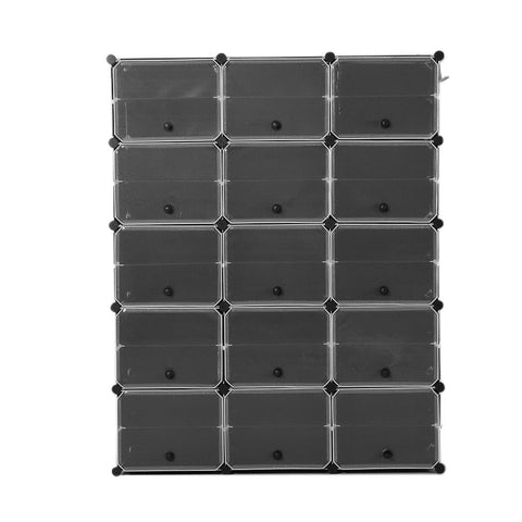 bedroom Shoe Cube Cabinet Organiser Shelf Stackable 10 Tier 3 Column