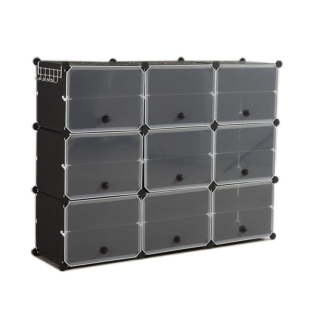 bedroom Shoe Cube Cabinet Organiser Shelf Stackable 6 Tier 3 Column