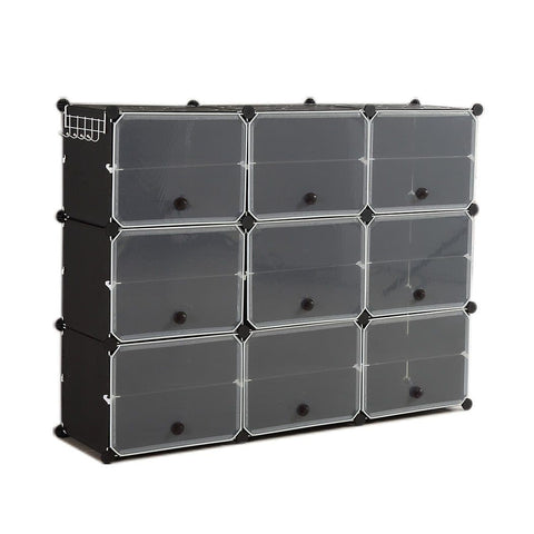 Shoe Cube Cabinet Organiser Shelf Stackable 6 Tier 3 Column