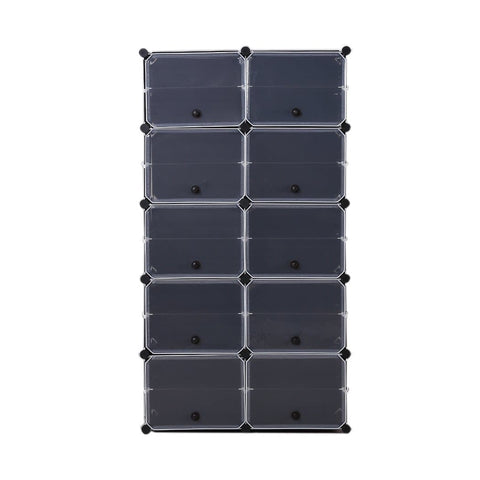 bedroom Shoe Cube Cabinet Rack Shelf Stackable 10 Tier