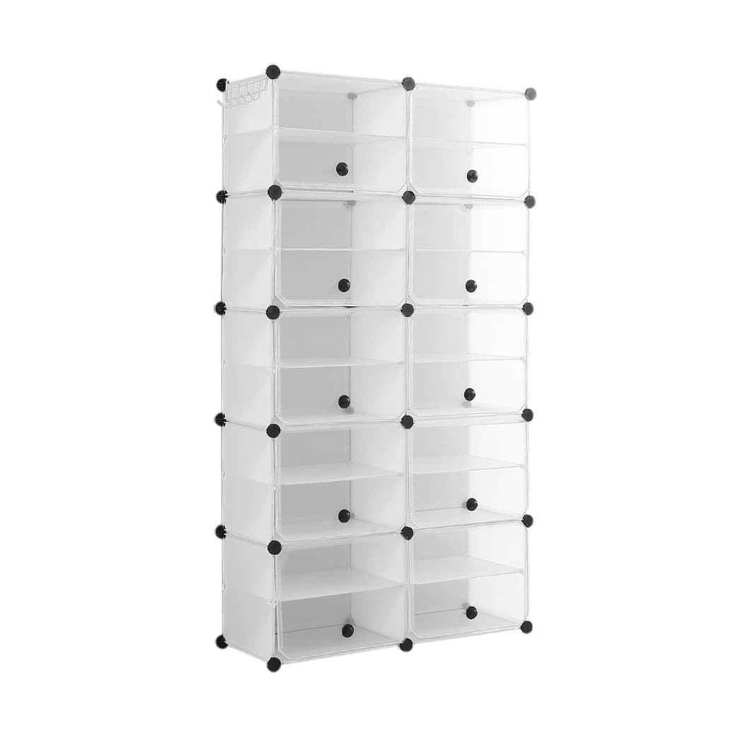 bedroom Shoe Cube Cabinet Rack Shelf Stackable 10 Tier