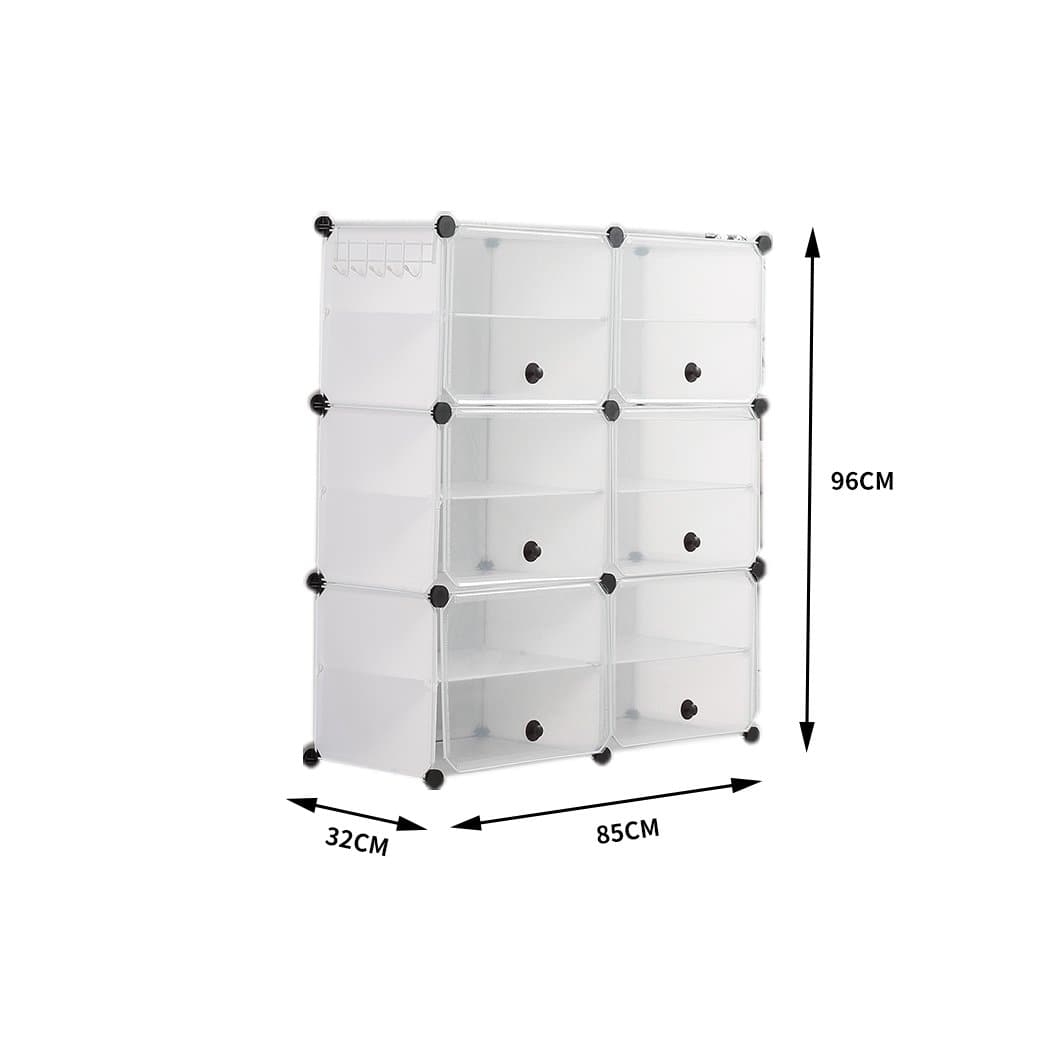 bedroom Shoe Cube Cabinet Rack Shelf Stackable 6 Tier