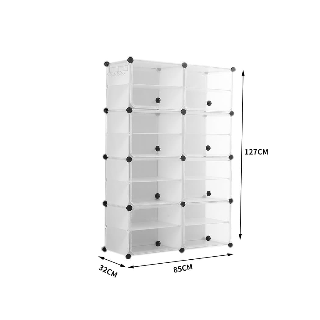 bedroom Shoe Cube Cabinet Rack Shelf Stackable 8 Tier