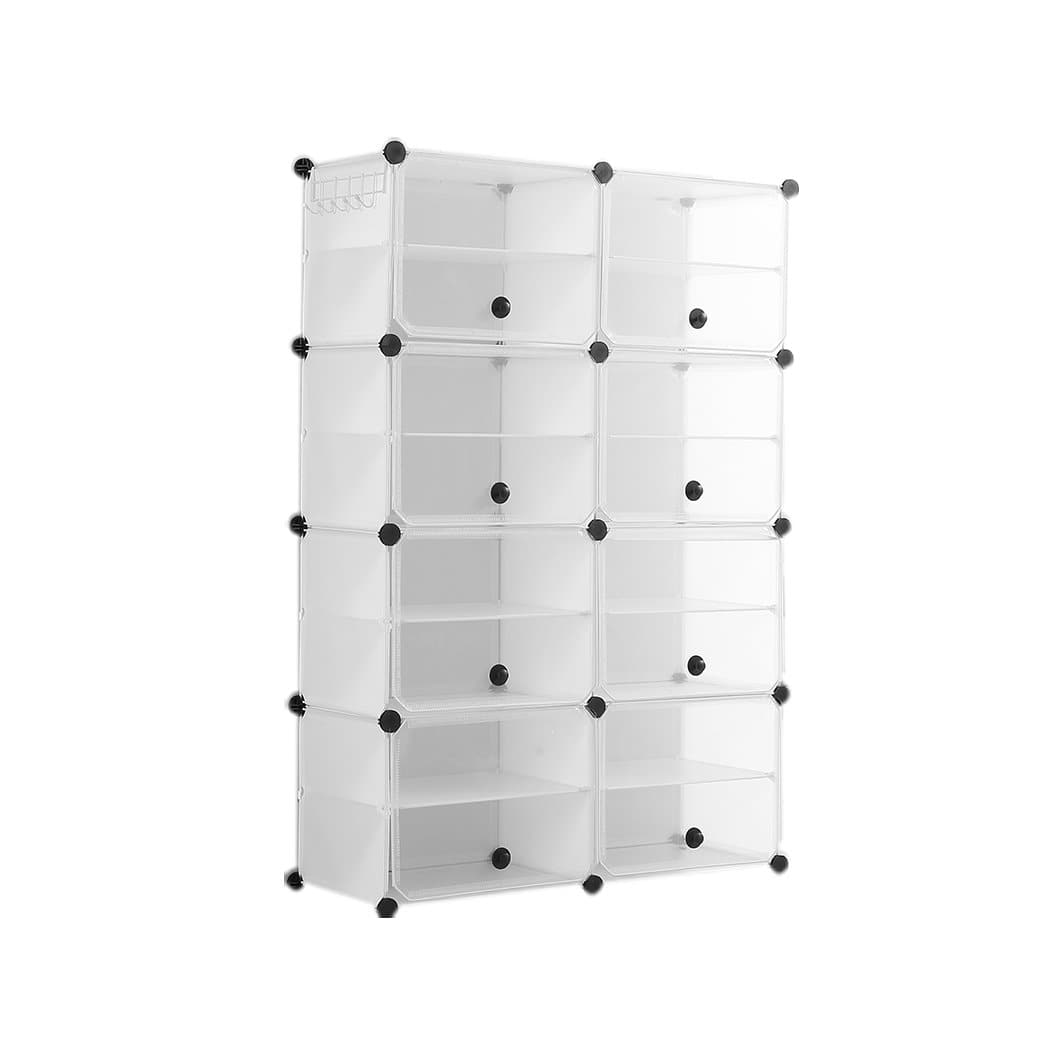 bedroom Shoe Cube Cabinet Rack Shelf Stackable 8 Tier
