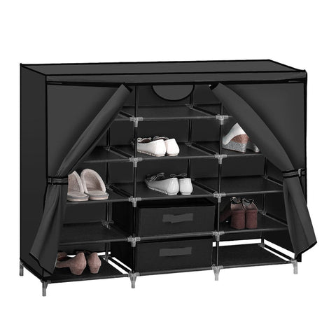living room Shoe Rack Diy Portable Storage Cabinet Black