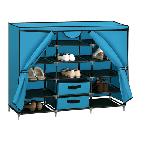 Shoe Rack Diy Portable Storage Cabinet Blue