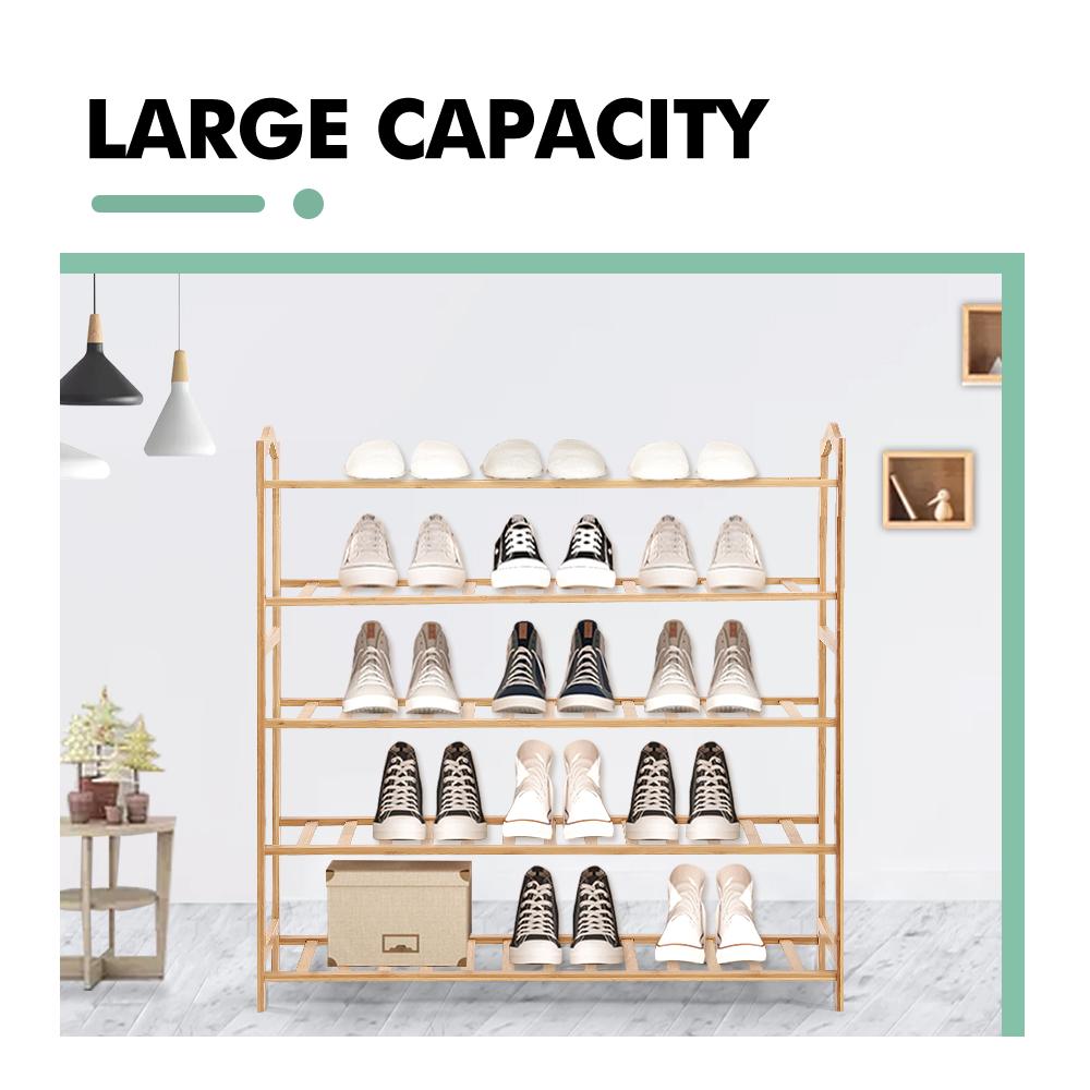 living room Shoe Rack Storage Organizer 5 Tiers Layers 90Cm