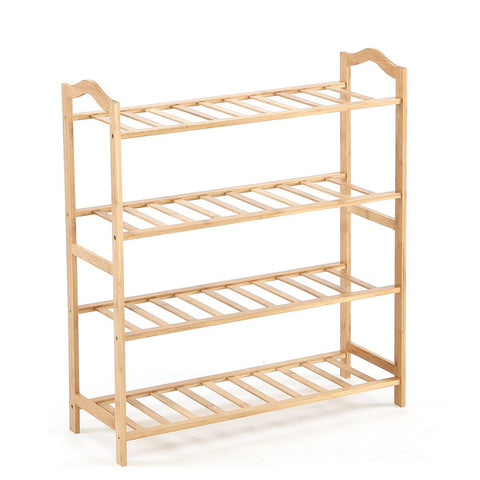 living room Shoe Rack Storage Wooden Shelf Stand 4 Tiers Layers 90Cm