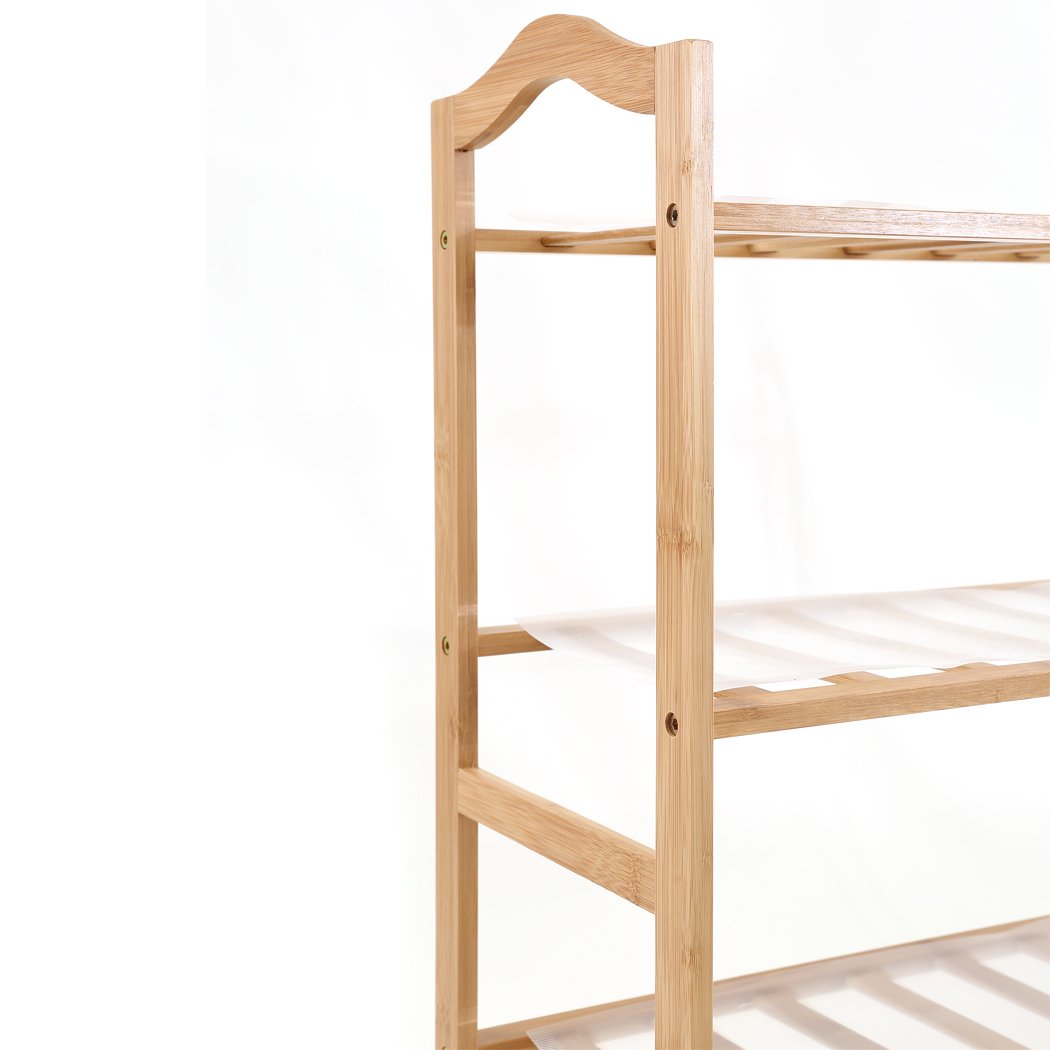 living room Shoe Rack Storage Wooden Shelf Stand 5 Tiers Layers 80Cm