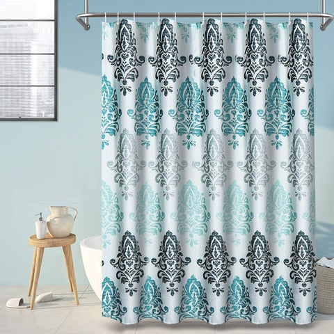 Shower Curtain with 12 Hooks Set Bathroom 180 x 180 cm Modern