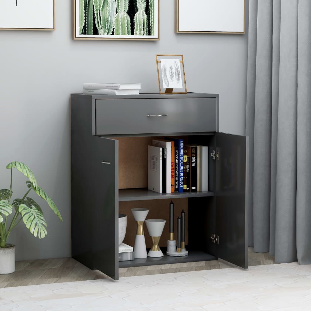 Sideboard Grey 60x30x75 cm Chipboard