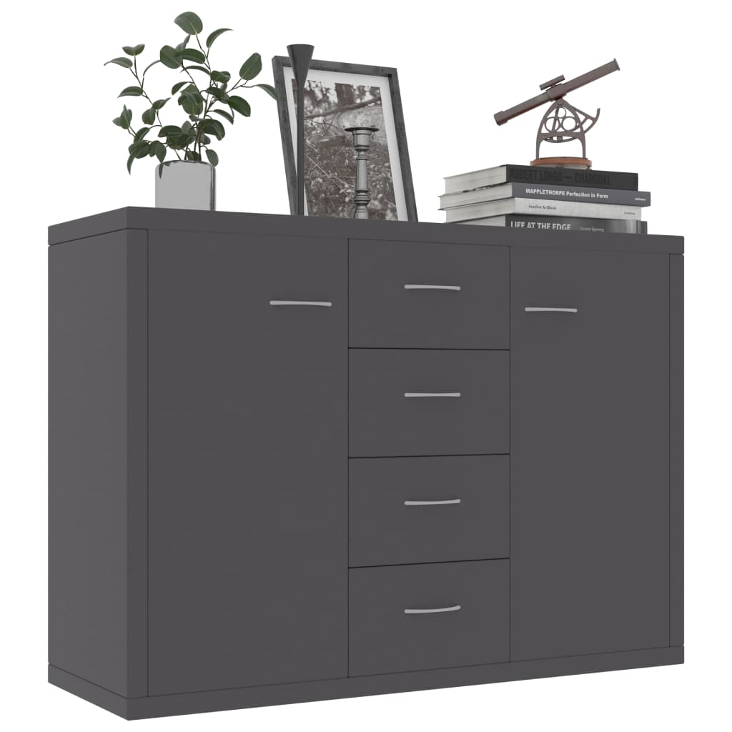 Sideboard Grey 88x30x75 cm Chipboard