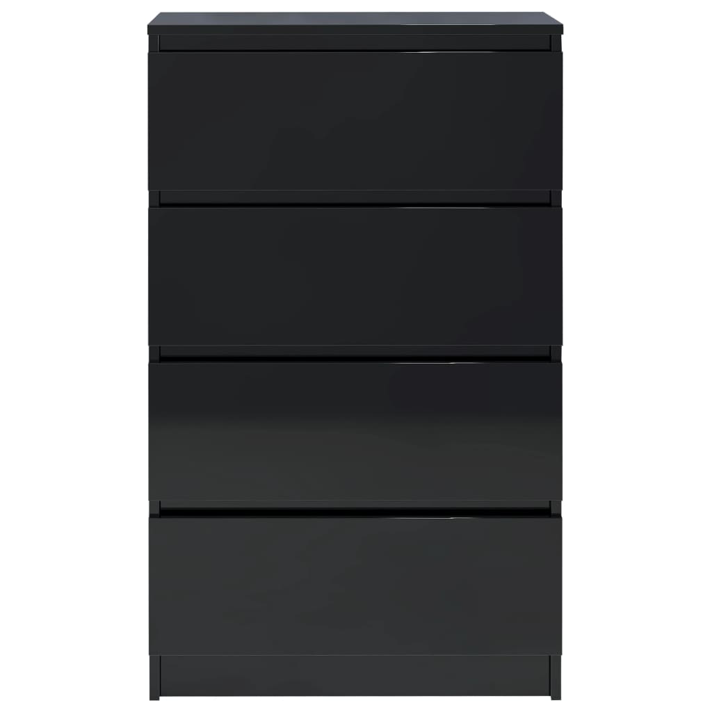 Sideboard High Gloss Black 60x35x98.5cm Chipboard