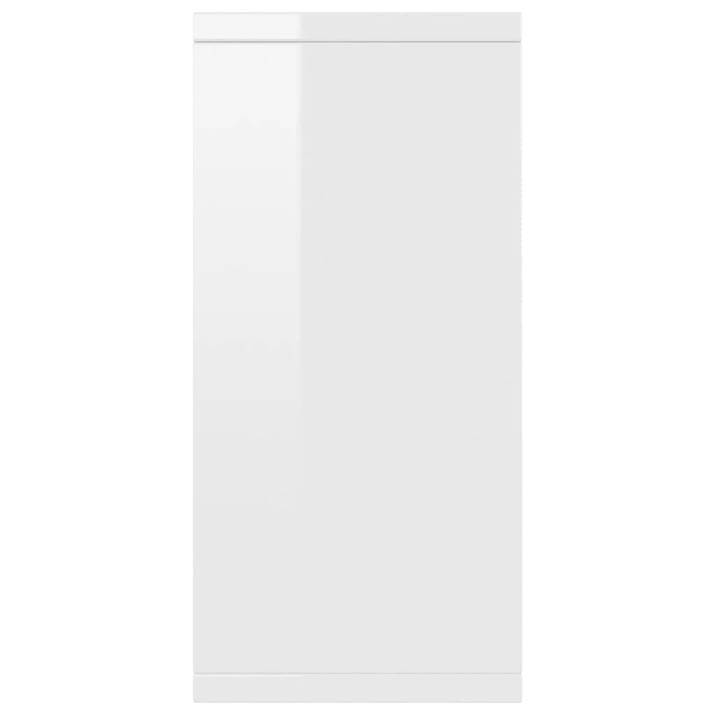 Sideboard High Gloss White 88x30x75 cm Chipboard