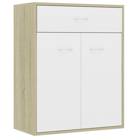 Sideboard White and  Sonoma Oak Chipboard